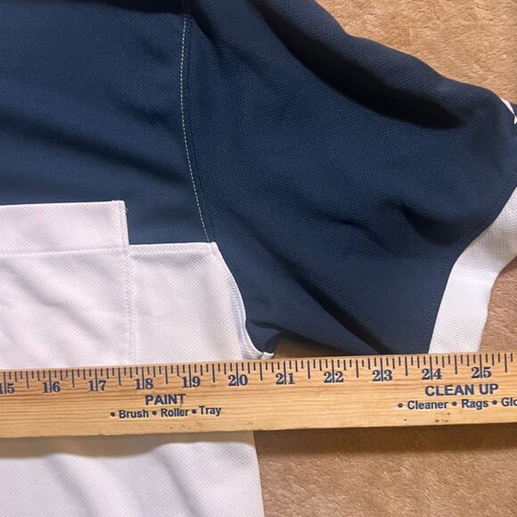 Slazenger Men Large Navy White Pocket Short Sleeve 3 Button Golf Polo‎ Shirt (W) - Picture 6 of 8